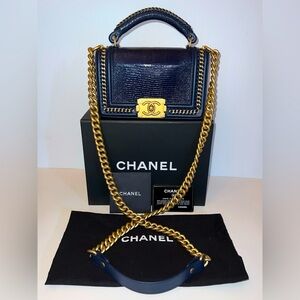 ‼️SOLD‼️Rare Chanel Lizard Boy Bag